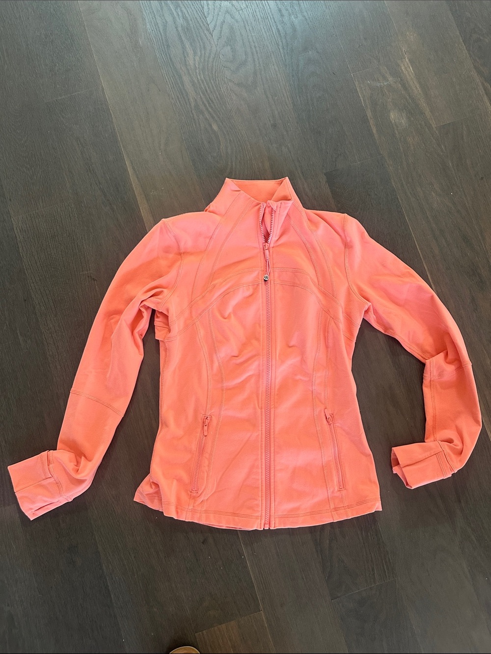 lululemon athletica Coral-Orange Full-Zip Utility Jacket